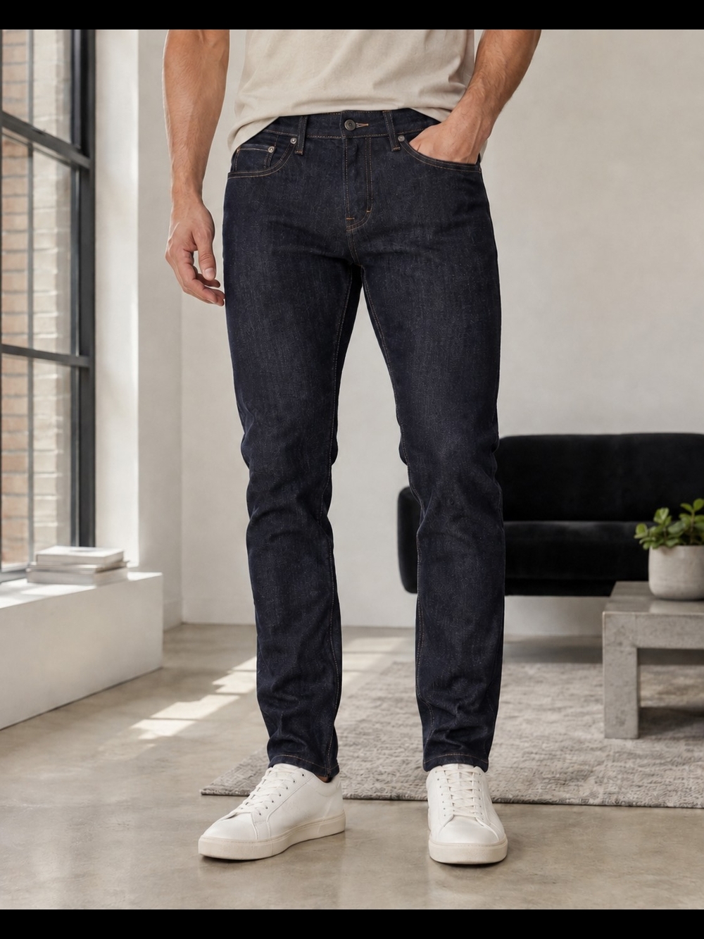 ANOM Hajja OG Blue Slim Fit Stretch Jeans Men's 36 NWT Dark Indigo